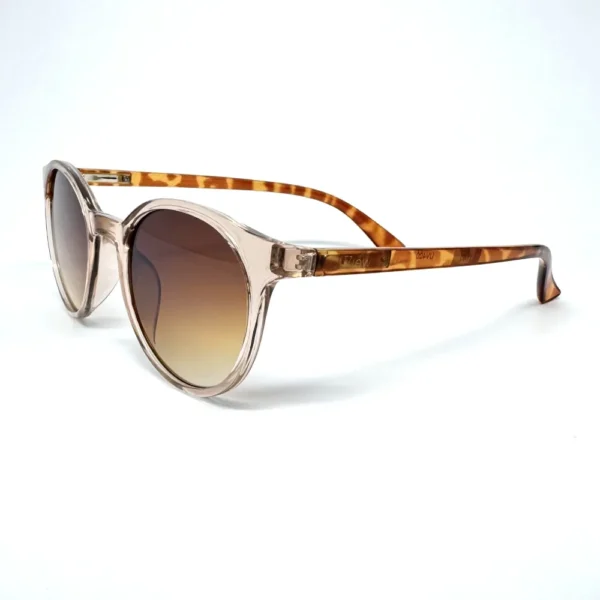 Óculos de Sol Village Champanhe Animal Print Óculos de Sol Village