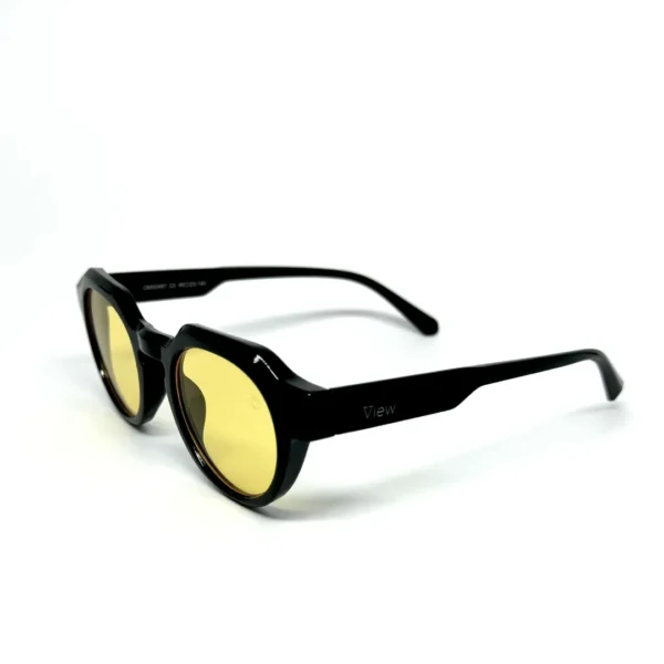 Óculos de sol Bridget Preto Brilho_Amarelo Óculos de Sol Bridget